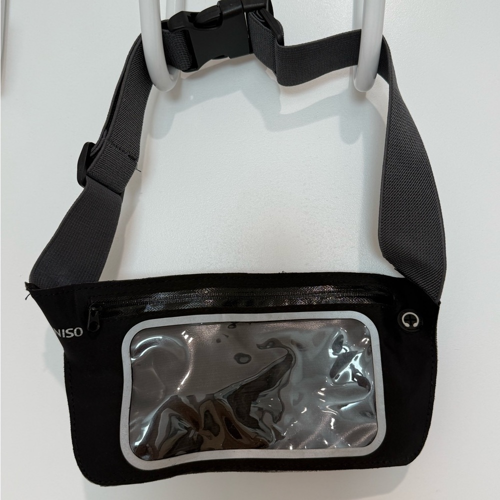 Black Transparent Running Fanny